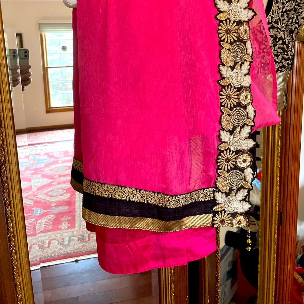 Pink Saree with blouse
